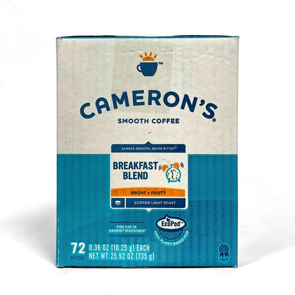 Cameron's Coffee Light Roast Breakfast Blend Pods 72 Count Cups New Sealed Box - Picture 2 of 6